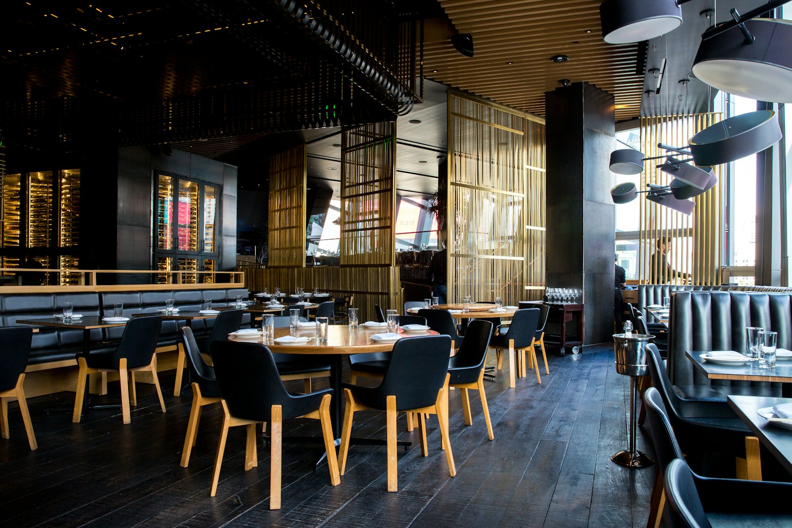 Busy restaurant dining room